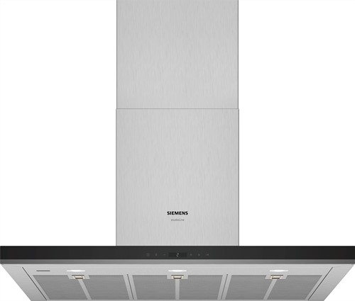 Siemens LC97BIR55 iQ500, Wandschouwkap 90 cm, blok, rvs afdekking